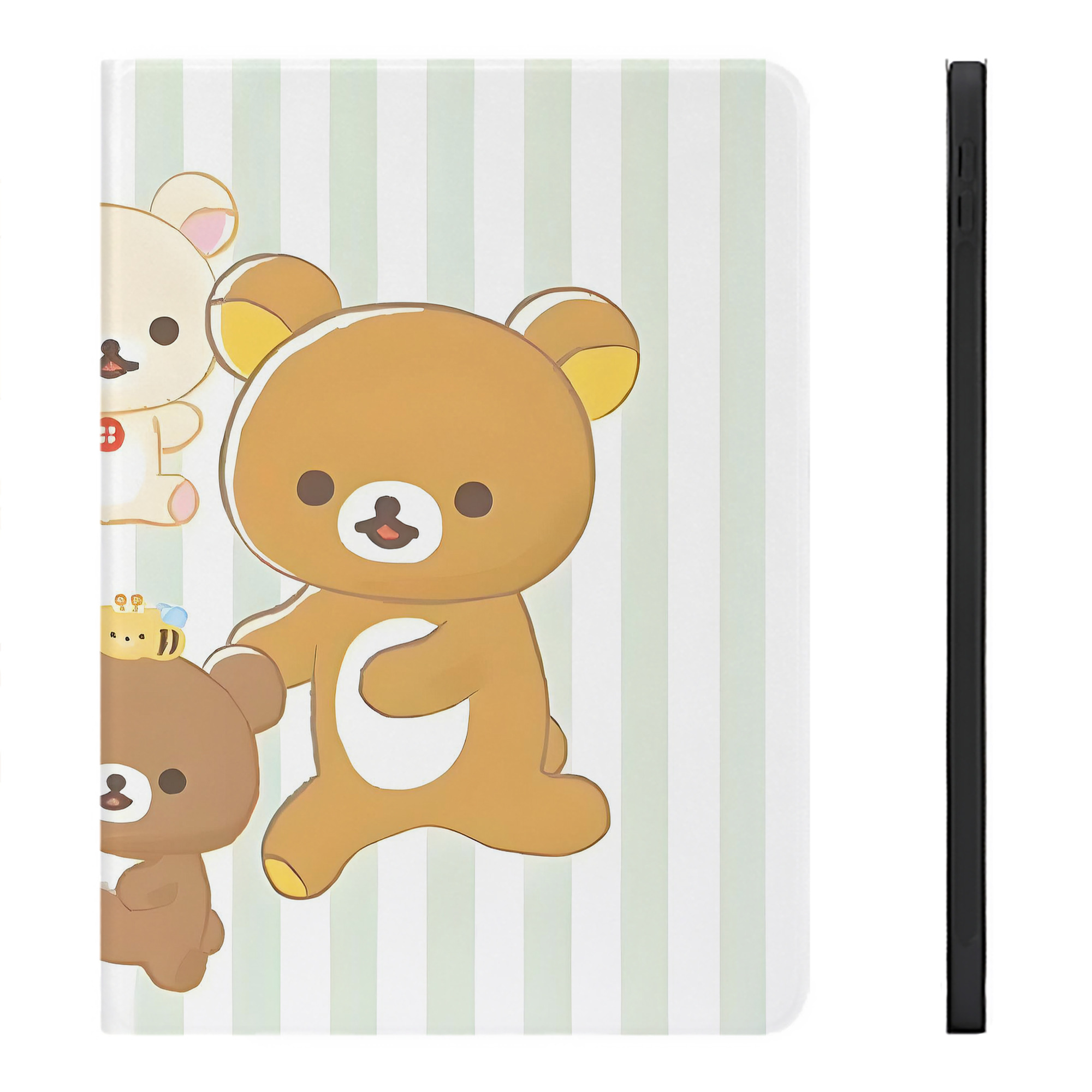 （画像用） リラックマ リラックマ キイロイトリ Rilakkuma Korilakkuma Kiiroitori IPadケース ペンホルダー付き ブックスタイルデザイン